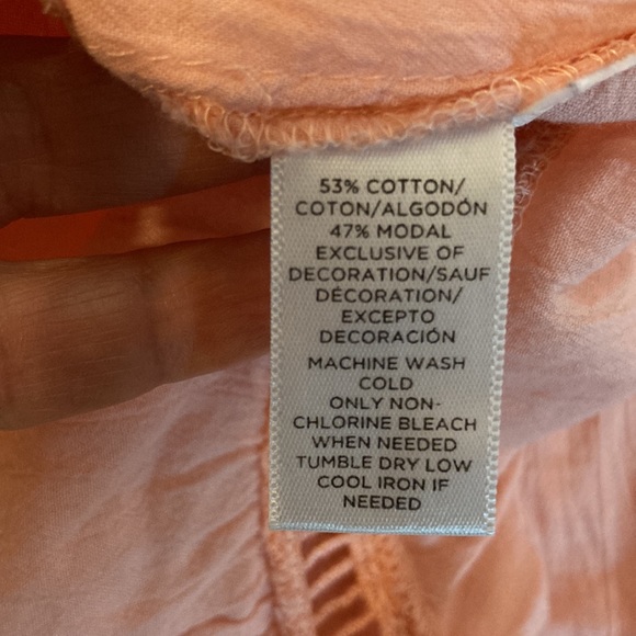 Loft Crinkled Style Peach Tank top Size XS Petite - Picture 7 of 10